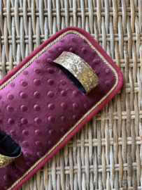 Tuigonderlegger minky fleece aubergine