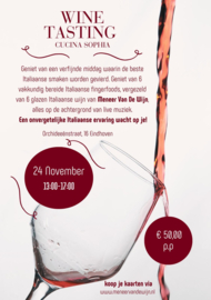 Italian wine & food zondag 24 november 2024, 13-17 uur