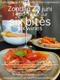Six bites, Six wines Italian style , zondag   maart 2025
