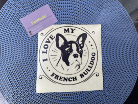 Sticker "I love my French Bulldog" 16x16 cm