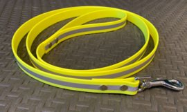 PVC hondenlijn geel reflectie 20mm