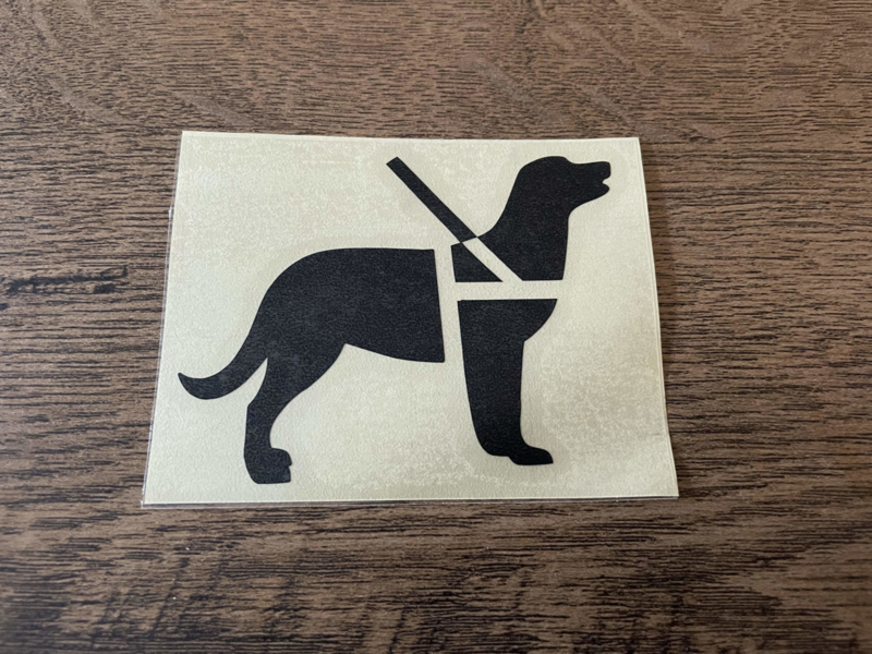 Sticker Guide dog 8 x 6 cm