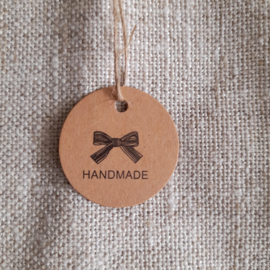 Handmade rond - cadeaulabel 20 stuks