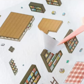 3D Scene stickers- Boekwinkel