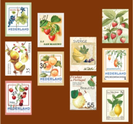 Postzegels vruchten - washitape