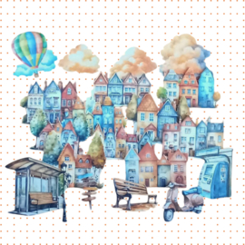 20 kartonnen stickers | Thema het bos