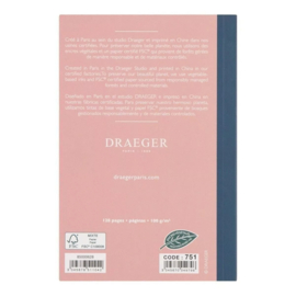 Notitieboek | Roze met blauwe band | A6