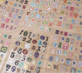 letters en cijfers | 6 vellen washistickers