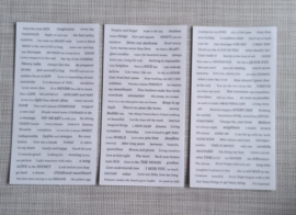 Teksten | wit met zwarte letters