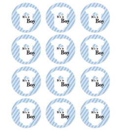 Een jongen - geboorte - 12 stickers