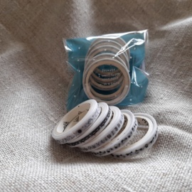 Washitape Zwart C - 5 rollen