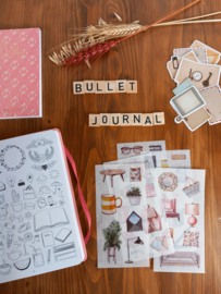 Bullet journal | Roze met bladeren