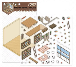 3D Scene stickers- Boekwinkel
