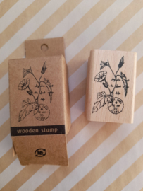 Stempel met bloem en knop