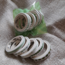 Washitape Groen B - 5 rollen