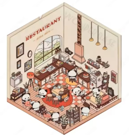 3D Scene stickers- Restaurant