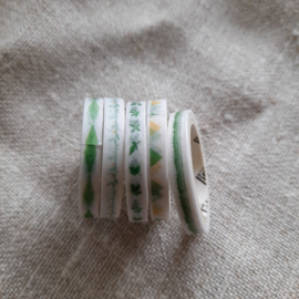 Washitape Groen A - 5 rollen