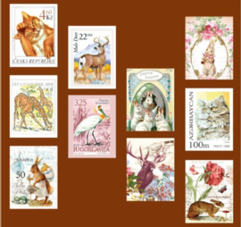 Postzegels dieren - washitape