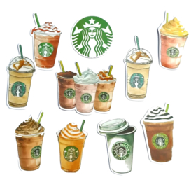 Starbucks stickers | 28 stuks