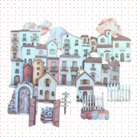 20 kartonnen stickers | Thema het platteland