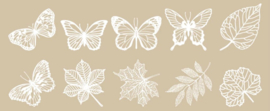 10-delig | Kanten vlinders en bladeren