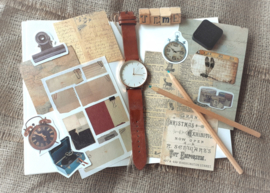 Vintage naturel | 30-delig papier en stickerset