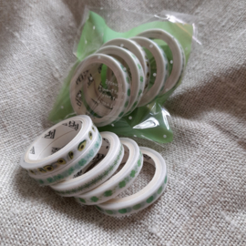 Washitape Groen D - 5 rollen