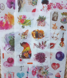 Huwelijk Stickers| 6 vellen washistickers