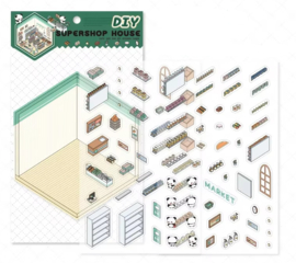 3D Scene stickers- Supermarkt