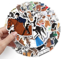 Paardenstickers | oranje | 50 stuks