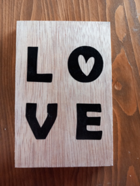 Houten bordje - love