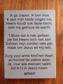 Houten bordje - ik ga slapen, ik ben moe