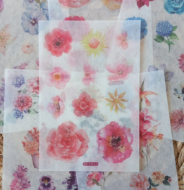 Rozen Stickers| 6 vellen washistickers