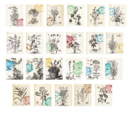 Stickers | Botanisch met postzegelstempel