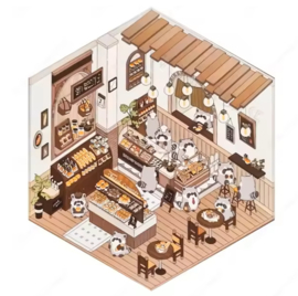 3D Scene stickers- Bakkerij