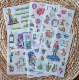 Vrije tijd Stickers| 6 vellen washistickers