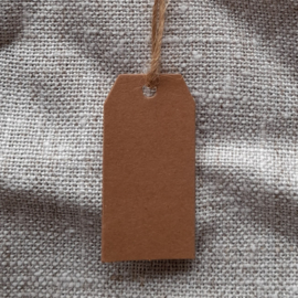 Blanco kraft - cadeaulabel 20 stuks