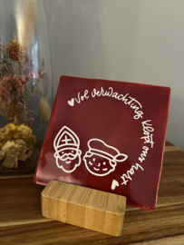 Tegeltje ‘Vol verwachting’ Sint & Piet