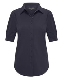 MI PIACE travelstof blouse pofmouw dark blue MP202270