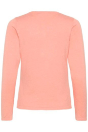 SAINT TROPEZ r-neck cardigan blooming dahlia melange 30500005