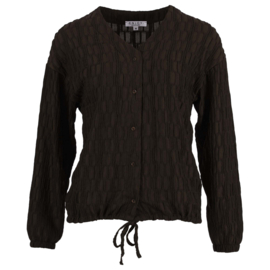 ENJOY. blouse v-hals structuur bruin 183633