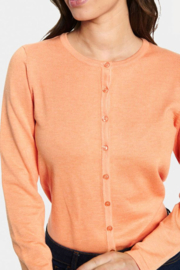 SAINT TROPEZ MilaSZ R-Neck Cardigan orange melange 30500005