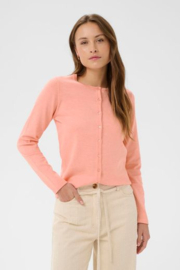 SAINT TROPEZ r-neck cardigan blooming dahlia melange 30500005