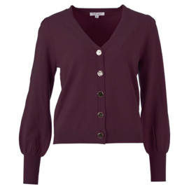 ENJOY gebreid vestje v-hals knop port 890502
