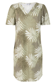 ZOSO jurk green  met print 252Yvonne