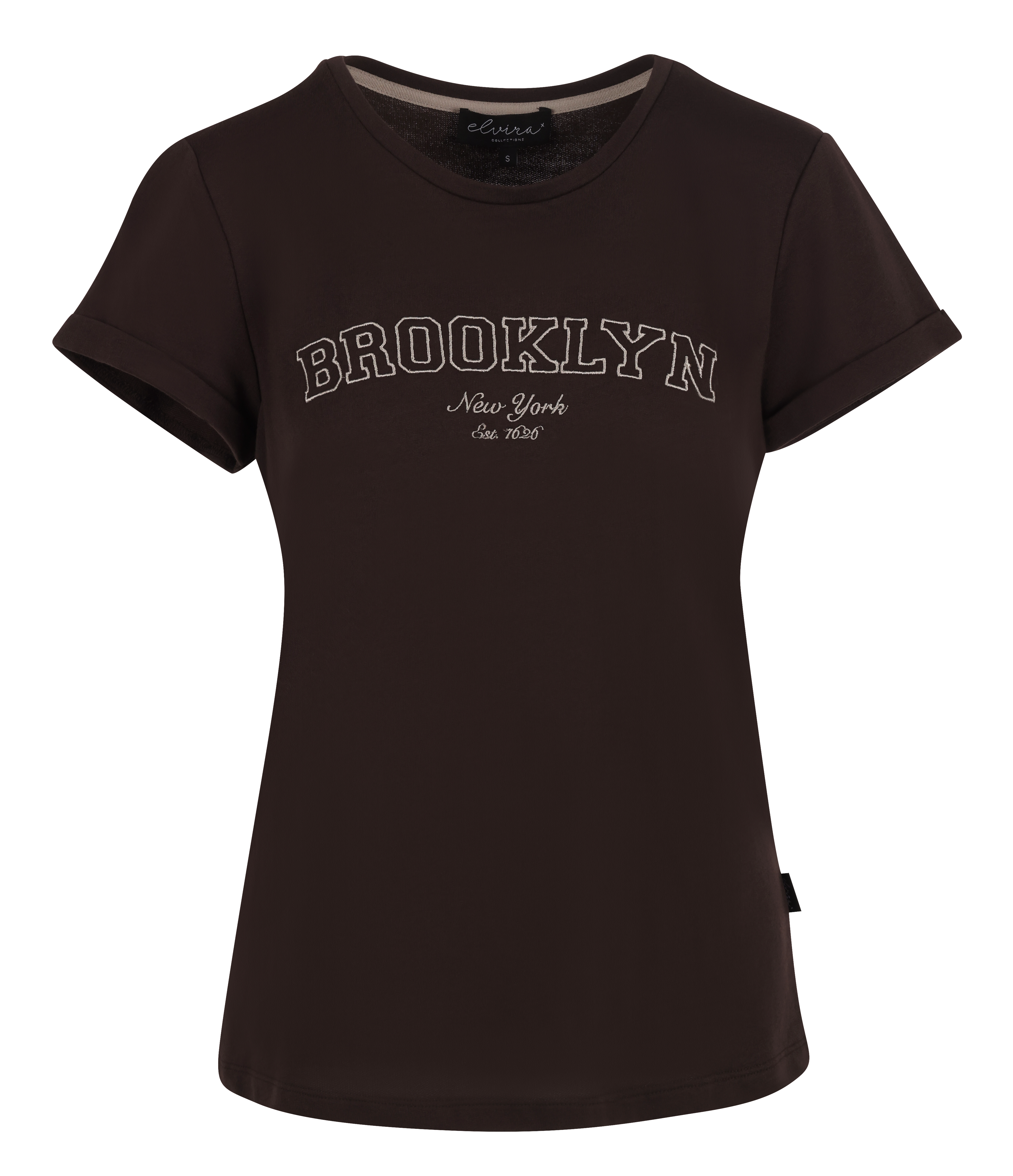 Elvira t-shirt Brooklyn dark brown E4 25-001