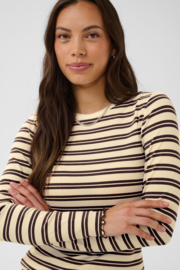 SAINT TROPEZ blouse chocolate brown ice stripe brown 30515730
