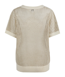 C&S The Label Annabelle knit top wool white-light gold 25NOC10