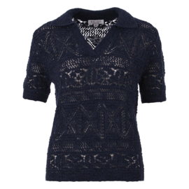 ENJOY pull polokraag ajour indigo 890112