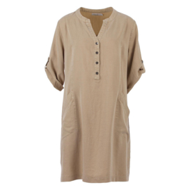 ENJOY jurk driekwart mouw tencel zand 939999